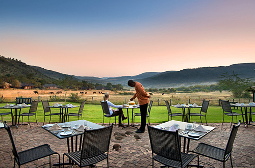 Breakfast with a view at Bakubung Bush Lodge, Pilanesberg National Park, South Africa Breakfast Pilanesberg Bakubung Bush Lodge Pilanesberg National Park