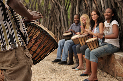 Pilanesberg Ivory Tree Game Lodge offeres Interactive Drumming, join in the fun with the whole family Pilanesberg Ivory Tree Game Lodge Interactive Drumming Pilanesberg National Park South Africa